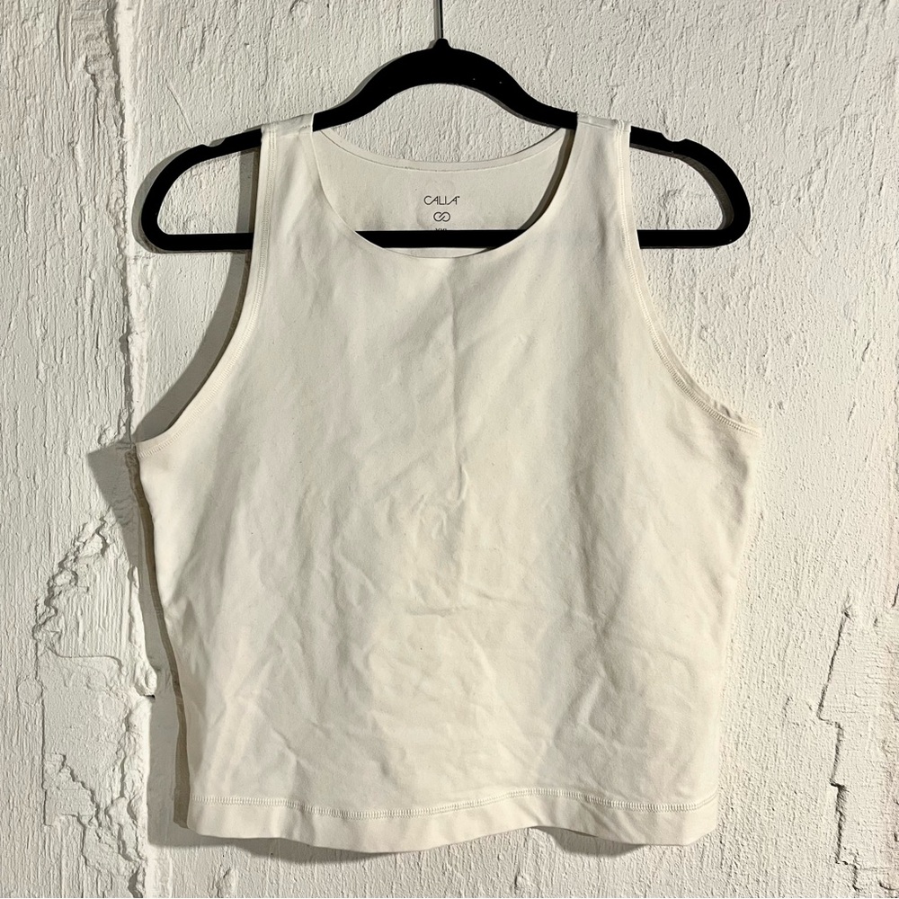 CALIA • Women's Essentials Fitness Tank in Ivory